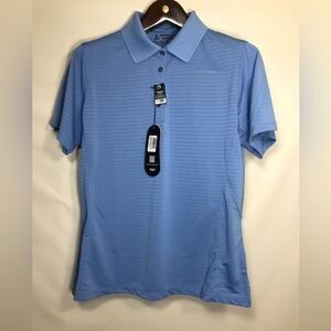 BERMUDA SANDS Women's Lady Shadow blue Golf Polo Shirt Size Large NWT